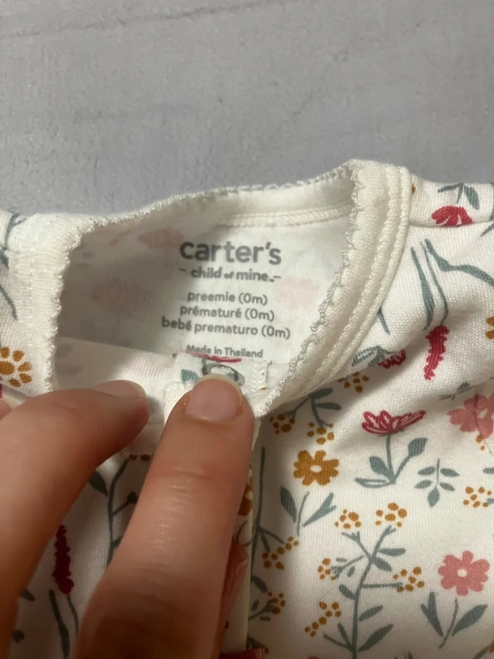 Carter’s Preemie Floral Onsie Set